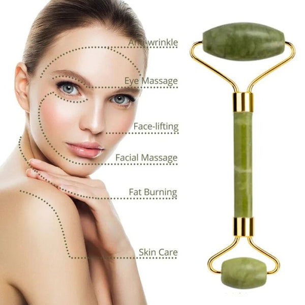 Face Massager Roller Natural Jade Stone